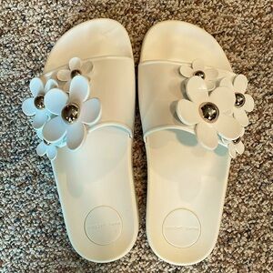 New with tags, Marc Jacob’s white slides, size 38
